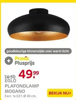 Praxis EGLO plafondlamp Mogano zwart goud ⌀40cm aanbieding