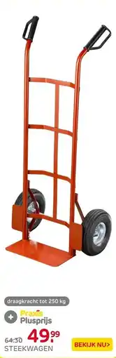 Praxis Steekwagen - 35x22cm - 250kg - Rood - aanbieding