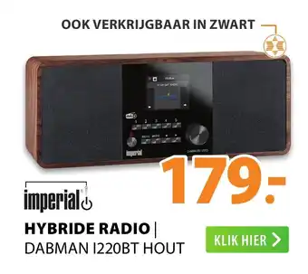 Expert imperial Hybride radio | DABMAN I220BT HOUT aanbieding