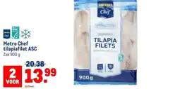 Makro Metro Chef tilapiafilet ASC aanbieding