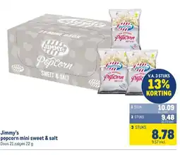 Makro Jimmy's popcorn mini sweet & salt aanbieding