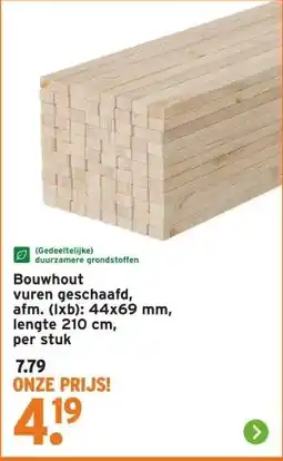 GAMMA Bouwhout vuren aanbieding