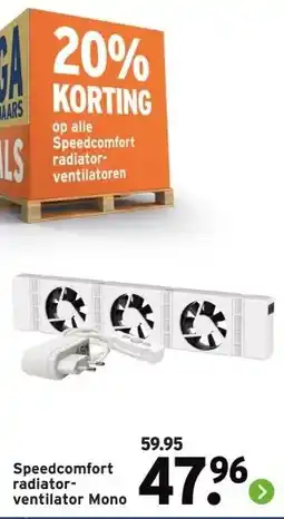 GAMMA Speedcomfort radiator- ventilator Mono aanbieding