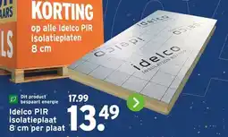 GAMMA Idelco PIR isolatieplaat aanbieding