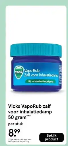 Etos Vicks VapoRub zalf voor inhalatiedamp 50 gram aanbieding