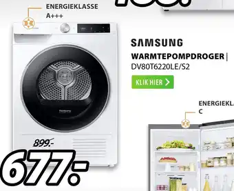 Expert SAMSUNG Warmtepompdroger | DV80T6220LE/S2 aanbieding