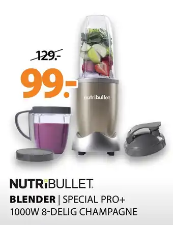 Expert NutriBullet Blender | SPECIAL PRO+ 1000W 8-DELIG CHAMPAGNE aanbieding