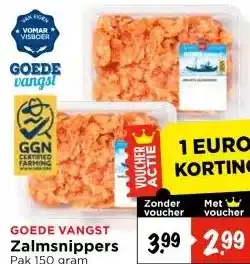 Vomar Voordeelmarkt GOEDE VANGST Zalmsnippers aanbieding