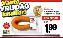 Vomar Voordeelmarkt BOER'N LAND Ambachtelijke Rookworst Fijn aanbieding