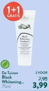 Holland & Barrett Black Whitening Tandpasta Houtskool + Fluoride aanbieding