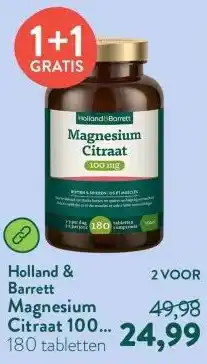 Holland & Barrett Magnesium Citraat 100 mg aanbieding