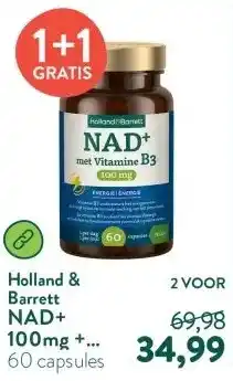 Holland & Barrett NAD+ 100mg + Vitamine B3 aanbieding