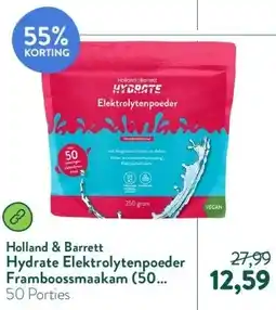 Holland & Barrett Hydrate Elektrolytenpoeder Framboossmaakam (50 porties) aanbieding