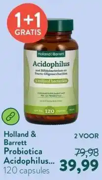 Holland & Barrett Probiotica Acidophilus Bifidus met Fructo-Oligosacchariden 3mld aanbieding