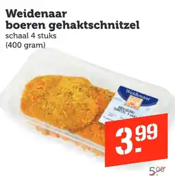 Coop Weidenaar boeren gehaktschnitzel aanbieding