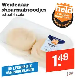 Coop Weidenaar shoarmabroodies aanbieding