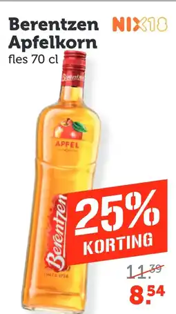 Coop Berentzen Apfelkorn aanbieding