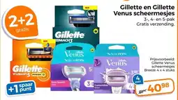 Trekpleister Gillette en Gillette Venus scheermesjes aanbieding