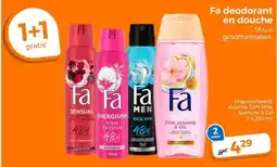 Trekpleister Fa deodorant en douche aanbieding