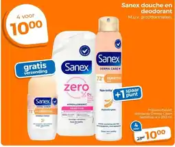 Trekpleister Sanex douche en deodorant aanbieding