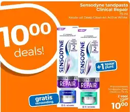 Trekpleister Sensodyne tandpasta Clinical Repair aanbieding