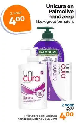 Trekpleister Unicura en Palmolive aanbieding