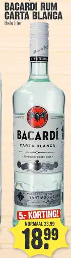 Super Dirck 3 BACARDI RUM CARTA BLANCA aanbieding