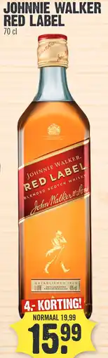 Super Dirck 3 JOHNNIE WALKER RED LABEL aanbieding