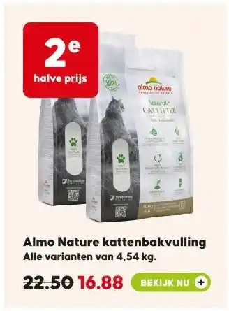 Pets Place Almo Nature kattenbakvulling aanbieding