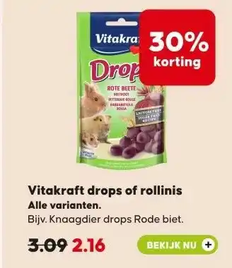 Pets Place Vitakraft drops of rollinis aanbieding