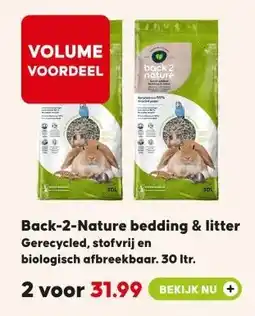 Pets Place Back-2-Nature bedding & litter aanbieding