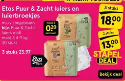 Etos Etos Puur & Zacht lui luierbroekjes ers en aanbieding