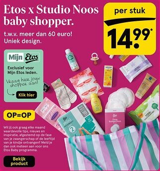 Etos Etos x Studio Noos baby shopper aanbieding