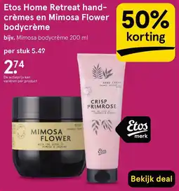 Etos Etos Home Retreat hand- crèmes en Mimosa Flower bodycrème aanbieding