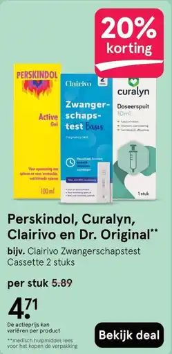 Etos Perskindol Curalyn Clairivo en Dr. Original aanbieding