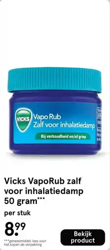 Etos Vicks VapoRub zalf voor inhalatiedamp aanbieding