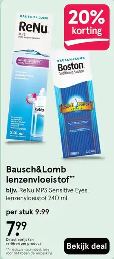 Etos Bausch & Lomb lenzenvloeistof aanbieding