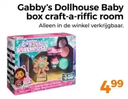 Trekpleister Gabby's Dollhouse Baby box craft a riffic room aanbieding
