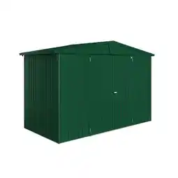 Praxis Biohort Metalen Tuinhuis Europa - Donkergroen - 316x156cm - Dubbele Deur aanbieding