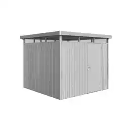 Praxis Biohort Metalen Tuinhuis Highline - Zilver Metallic - 275x275cm - Enkele Deur aanbieding