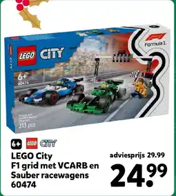 Intertoys LEGO City F1 grid met VCARB en Sauber racewagens 60474 aanbieding