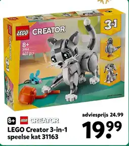 Intertoys LEGO Creator 3 in 1 speelse kat 31163 aanbieding