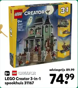 Intertoys LEGO Creator 3 in 1 spookhuis 31167 aanbieding