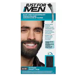Kruidvat Just For Men Snor & Baard M-55 Zwart Haarkleuring aanbieding