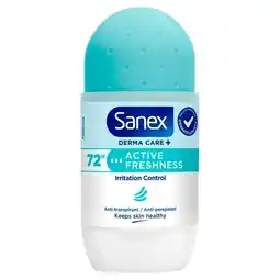 Trekpleister Sanex Derma Care+ Active Freshness 72h Antitranspirant Deodorant Roller aanbieding