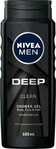 Bol.com NIVEA MEN Deep Clean Douchegel - 3-in-1 Shower Gel - 500 ml aanbieding