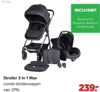 Baby-Dump Stroller 3 in 1 max aanbieding