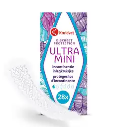 Kruidvat Kruidvat Discreet Protection Ultra Mini Incontinentie Inlegkruisjes aanbieding
