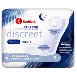 Kruidvat Kruidvat Discreet Protection Night Extra Plus Incontinentieverband aanbieding