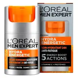 Trekpleister L'Oréal Paris Men Expert Hydra Energetic Hydraterende Gezichtscrème aanbieding